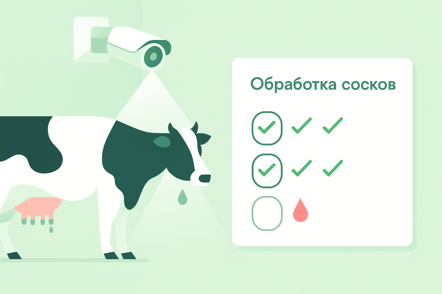 Контроль гигиены сосков